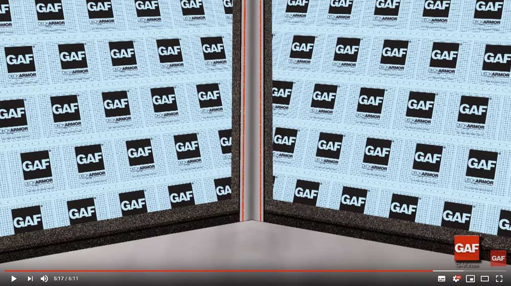 Монтаж битумной черепицы GAF в ендовах