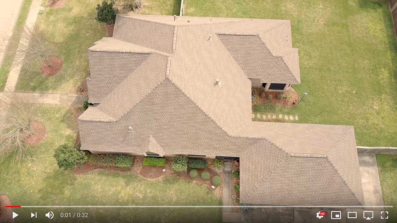 Крыша покрытая битумной черепицей GAF Timberline® HD™ в цвете Mission Brown