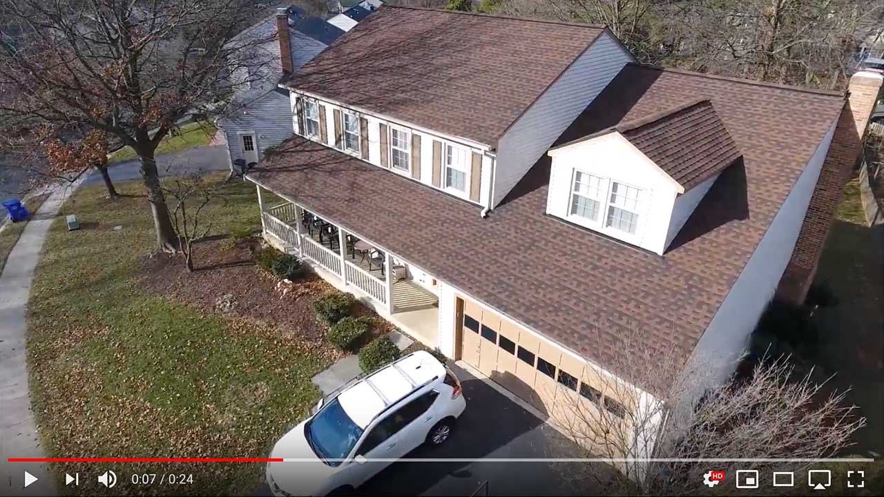Крыша покрытая битумной черепицей GAF Timberline® HD™ в цвете Hickory