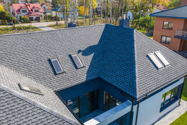 Битумная черепица GAF серии Timberline Ultra High Definition Dual Shadow в цвете Pewter Gray