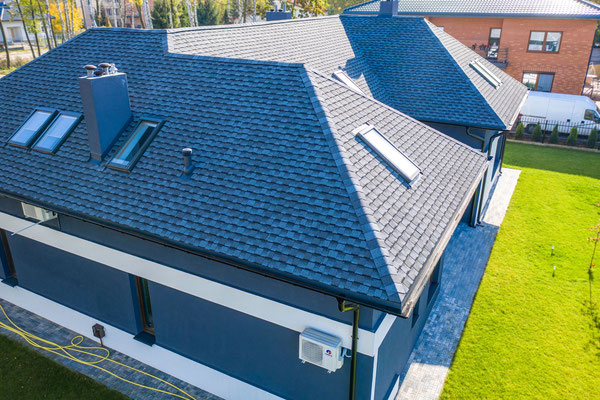 Битумная черепица GAF серии Timberline Ultra High Definition Dual Shadow в цвете Pewter Gray